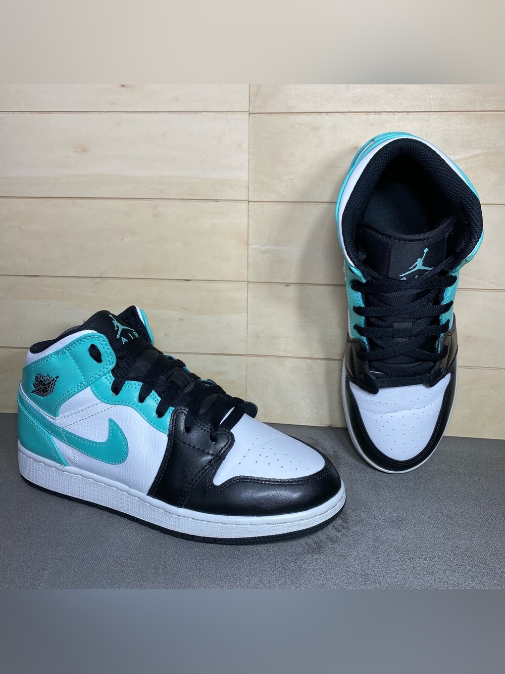 Nike Air Jordan 1 Tropical Twist Igloo Youth Size 6Y Shoes Aqua Black 554725-132 - Picture 11 of 11